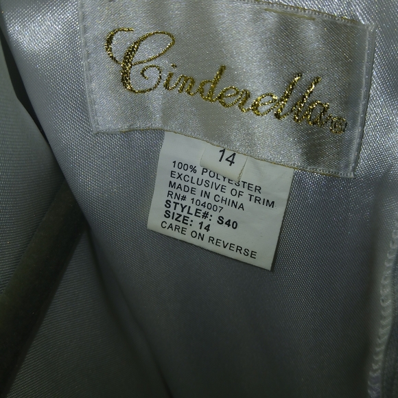 Cinderella Cream and Lavender Formal Dress - Picture 2 of 3